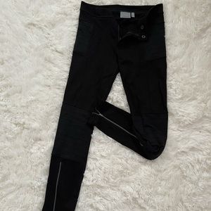 Athleta Black Legging Pants with zipper details